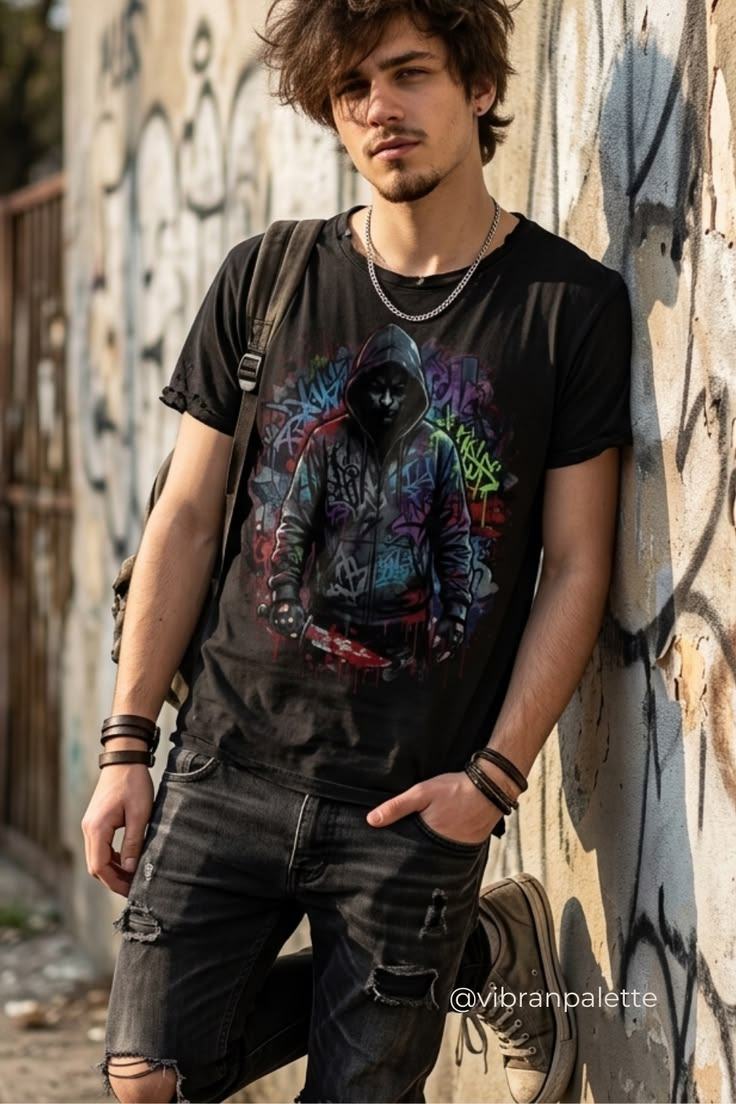 Graffiti Hooded Figure Tee